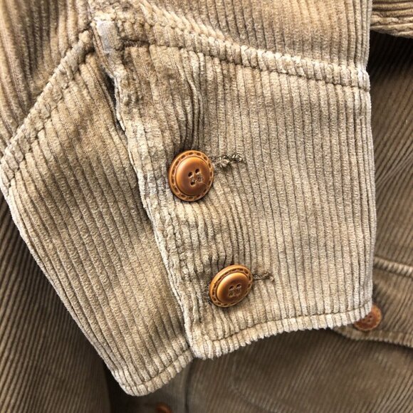 Vintage Levi's Western Wear Women M Tan Corduroy Blazer Jacket Black Tag - Picture 11 of 13